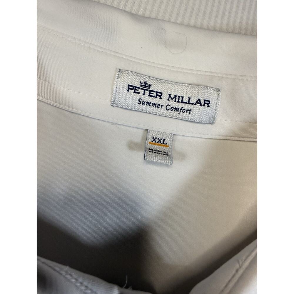Peter Millar Summer Comfort Polo XXL White Performance Golf Shirt - Picture 7 of 10